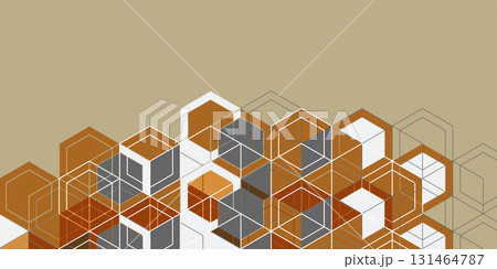 Background from cubes and lines. Linear geometric drawing. Abstraction,Vector illustration. Background from cubes and lines. Linear geometric drawing. Abstraction,Vector illustration. 131464787