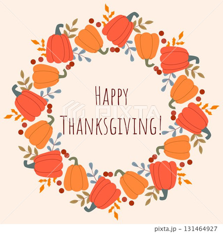 Happy Thanksgiving greeting card 131464927