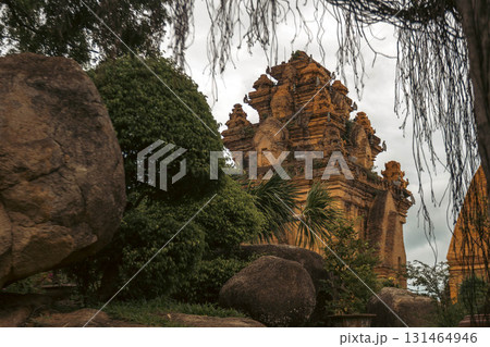 Building of Po Nagar is a Cham temple tower in Nha Trang, Vietnam 131464946