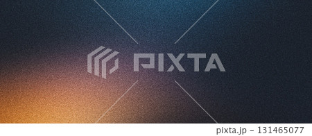 Dark grainy background, orange blue glowing color gradient shape, noise texture banner, poster cover header wallpaper design 131465077