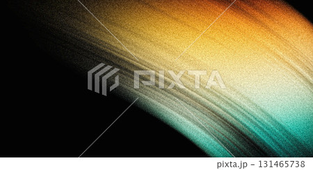 Abstract grainy background, orange teal yellow black noise texture color gradient shape, vibrant banner poster header backdrop design 131465738