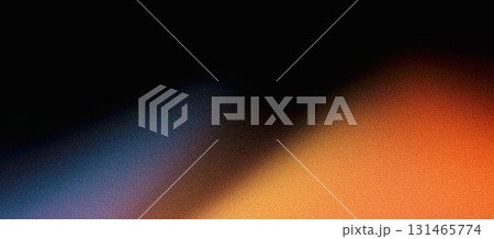 Grainy gradient background, dark blue purple orange black abstract noisy texture poster backdrop banner header cover design 131465774
