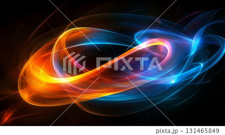 Colorful swirling abstract shapes create dynamic energy in a vibrant digital artwork Colorful swirling abstract shapes create dynamic energy in a vibrant digital artwork 131465849