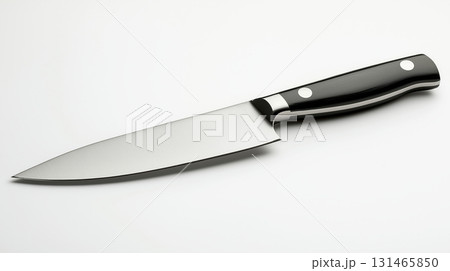 Professional chef knife on white background for culinary use 131465850