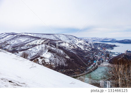above view of river in Petropavlovsk-Kamchatsky above view of river in Petropavlovsk-Kamchatsky 131466125