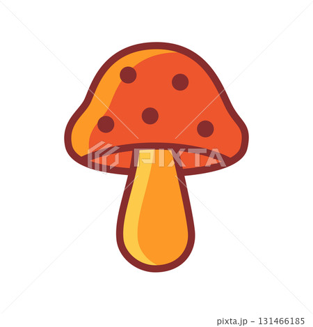 Vector mushroom icon isolated on white background. Autumn 131466185
