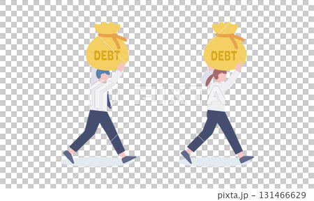 負債累累的男女 131466629