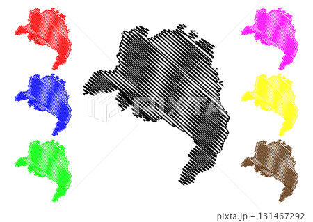 Lofa County (Counties of Liberia, Republic of Liberia) map vector illustration, scribble sketch Lofa map 131467292