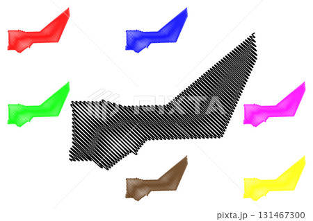 Adrar Region (Regions of Mauritania, Islamic Republic of Mauritania) map vector illustration, scribble sketch Adrar map 131467300