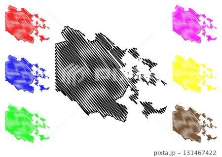 Bocas del Toro Province (Republic of Panama, Provinces of Panama) map vector illustration, scribble sketch Bocas del Toro map 131467422