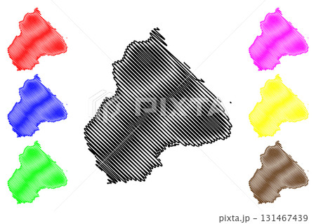 Los Santos Province (Republic of Panama, Provinces of Panama) map vector illustration, scribble sketch Los Santos map 131467439