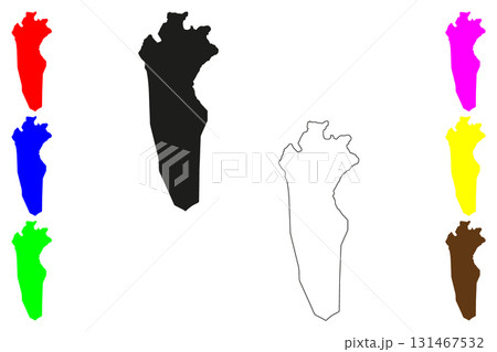 Antsiranana city (Republic of Madagascar) map vector illustration, scribble sketch Antsiranana map 131467532