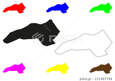 Segou city (Republic of Mali) map vector illustration, scribble sketch Segou, Segu map 131467798