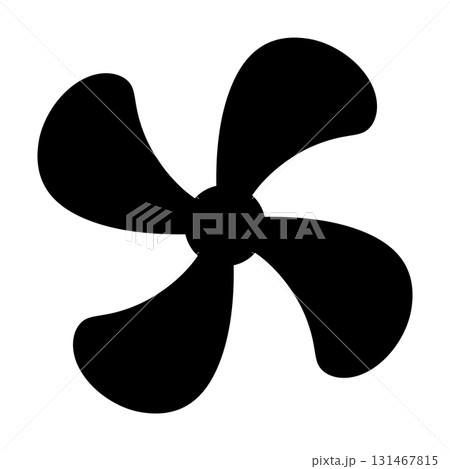 プロペラのシルエットのイラスト素材 131467815