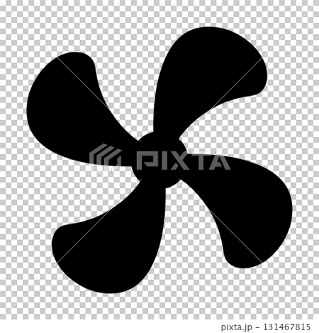 プロペラのシルエットのイラスト素材 131467815