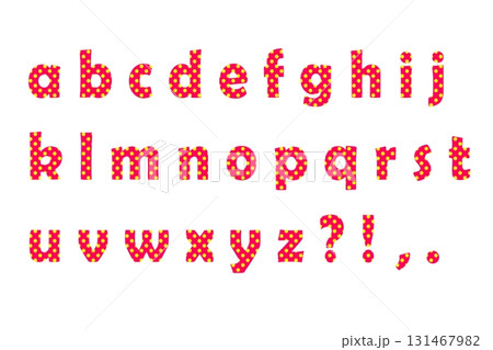 アルファベット 2 小文字 ピンク 黄色 131467982