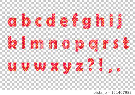 アルファベット 2 小文字 ピンク 黄色 131467982