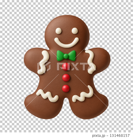 ジンジャーマン ジンジャーブレッドマン クッキー イラスト 3D 131468157