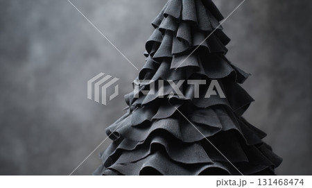 Tall black fabric tree decor 131468474