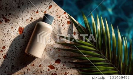 beige plastic bottle mock up beige plastic bottle mock up 131469492