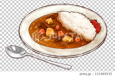 カレーライスのラスターイラスト カレーライスのラスターイラスト 131469535