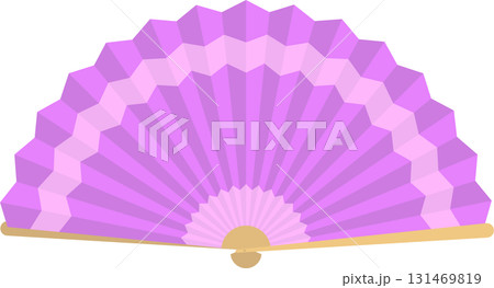 A pastel purple and pink fan, folded and ready to cool you down on a hot summer's day. A pastel purple and pink fan, folded and ready to cool you down on a hot summer's day. 131469819