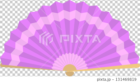 A pastel purple and pink fan, folded and ready to cool you down on a hot summer's day. A pastel purple and pink fan, folded and ready to cool you down on a hot summer's day. 131469819