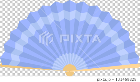 Elegant periwinkle folding fan with a decorative geometric design, perfect for adding flair. Elegant periwinkle folding fan with a decorative geometric design, perfect for adding flair. 131469829