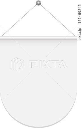 A blank, white banner is suspended by chains, ready for customization, message, or display. A blank, white banner is suspended by chains, ready for customization, message, or display. 131469846