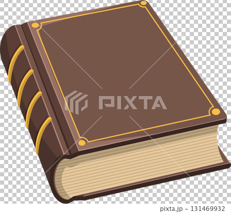 Vintage book with a brown cover and gold detailing, evocative of classic literature and old tales. Vintage book with a brown cover and gold detailing, evocative of classic literature and old tales. 131469932
