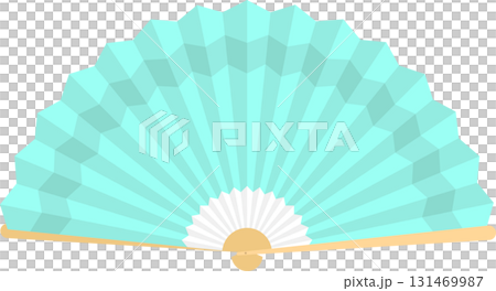 Pastel fan with geometric panels and minimalist design, offering a refreshing, airy aesthetic. Pastel fan with geometric panels and minimalist design, offering a refreshing, airy aesthetic. 131469987