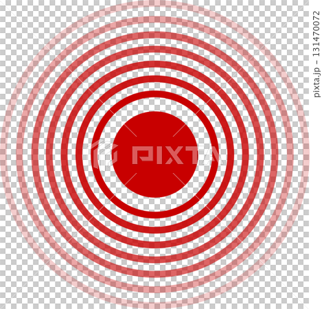 Abstract image featuring concentric red circles radiating outward against a solid black background. Abstract image featuring concentric red circles radiating outward against a solid black background. 131470072