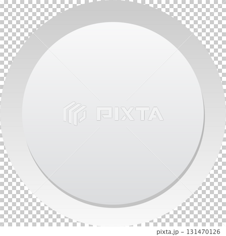 A pristine, round blank plate with a subtle gradient, perfect for showcasing any culinary creation. 131470126