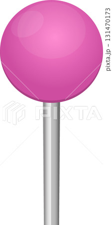 Illustration of a pink push pin with a metallic pin. Great for mapping, charts and visual aids. Illustration of a pink push pin with a metallic pin. Great for mapping, charts and visual aids. 131470173