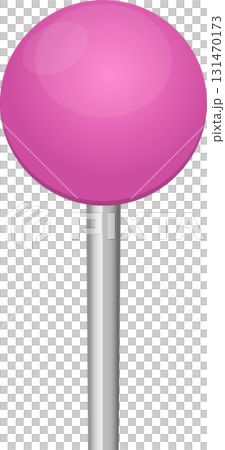 Illustration of a pink push pin with a metallic pin. Great for mapping, charts and visual aids. Illustration of a pink push pin with a metallic pin. Great for mapping, charts and visual aids. 131470173
