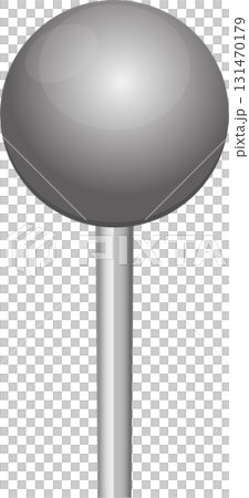 Silver pushpin with rounded head and simple post in a smooth, gradient metallic style. Silver pushpin with rounded head and simple post in a smooth, gradient metallic style. 131470179