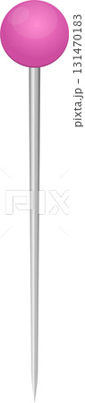 A single, pink push pin stands upright against a black background, highlighting its form. A single, pink push pin stands upright against a black background, highlighting its form. 131470183
