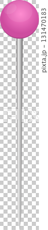 A single, pink push pin stands upright against a black background, highlighting its form. A single, pink push pin stands upright against a black background, highlighting its form. 131470183