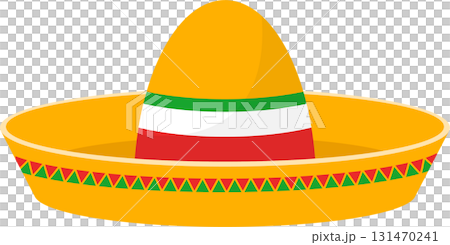 Festive sombrero with colors reminiscent of a cultural celebration, evoking a sense of heritage Festive sombrero with colors reminiscent of a cultural celebration, evoking a sense of heritage 131470241