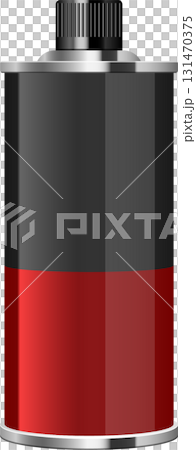 A sleek, stylized liquid container with a bold color block design, showcasing red and dark gray. A sleek, stylized liquid container with a bold color block design, showcasing red and dark gray. 131470375