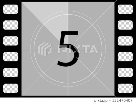 Film Countdown: A classic image displaying the number '5' in a countdown, ready for action. Film Countdown: A classic image displaying the number '5' in a countdown, ready for action. 131470407