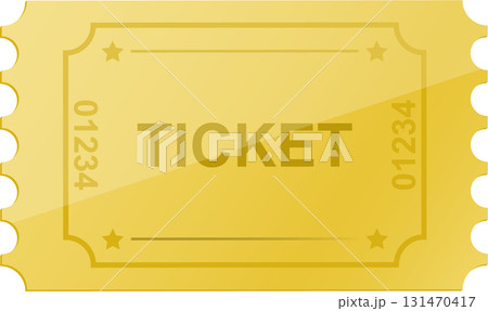 Golden admission pass with unique identifiers, perfect for event access and promotion. Golden admission pass with unique identifiers, perfect for event access and promotion. 131470417