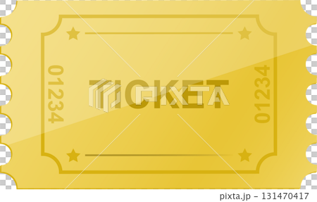 Golden admission pass with unique identifiers, perfect for event access and promotion. Golden admission pass with unique identifiers, perfect for event access and promotion. 131470417