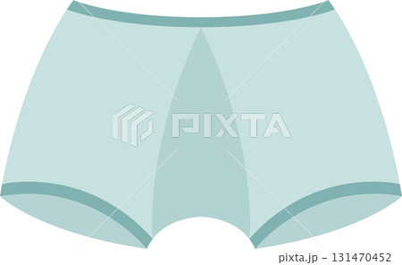 Illustration of simple light blue underwear. Design shows garment style. Background is black. Illustration of simple light blue underwear. Design shows garment style. Background is black. 131470452