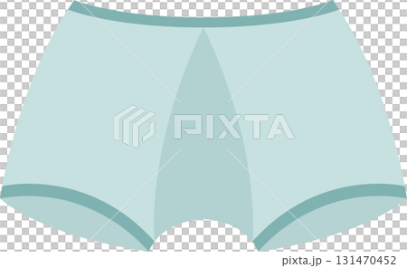 Illustration of simple light blue underwear. Design shows garment style. Background is black. Illustration of simple light blue underwear. Design shows garment style. Background is black. 131470452