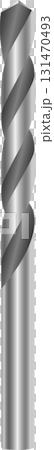 A metallic drill bit with a spiraling groove design, commonly used for creating holes in materials. 131470493