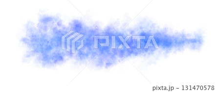 Blue smoke cloud expanding in horizontal direction with transparent background, dense toxic vapor or chemical emission Blue smoke cloud expanding in horizontal direction with transparent background, dense toxic vapor or chemical emission 131470578