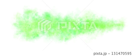 Green smoke cloud expanding in horizontal direction with transparent background, dense toxic vapor or chemical emission Green smoke cloud expanding in horizontal direction with transparent background, dense toxic vapor or chemical emission 131470595
