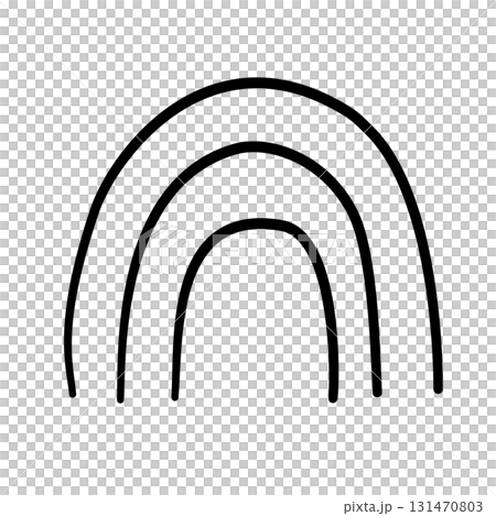 hand drawn boho rainbow with 3 4 simple arches baby shower line art doodle illustration hand drawn black and white outline sketch for invitations stickers patterns and crafts hand drawn boho rainbow with 3 4 simple arches baby shower line art doodle illustration hand drawn black and white outline sketch for invitations stickers patterns and crafts 131470803