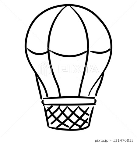 Hot air balloon baby shower line art doodle illustration hand drawn black and white outline sketch for invitations stickers patterns and crafts Hot air balloon baby shower line art doodle illustration hand drawn black and white outline sketch for invitations stickers patterns and crafts 131470813